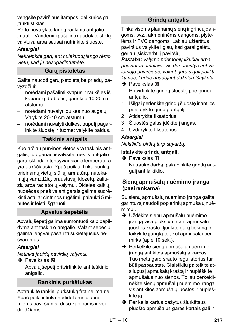 Karcher SC 1-010 User Manual | Page 217 / 230