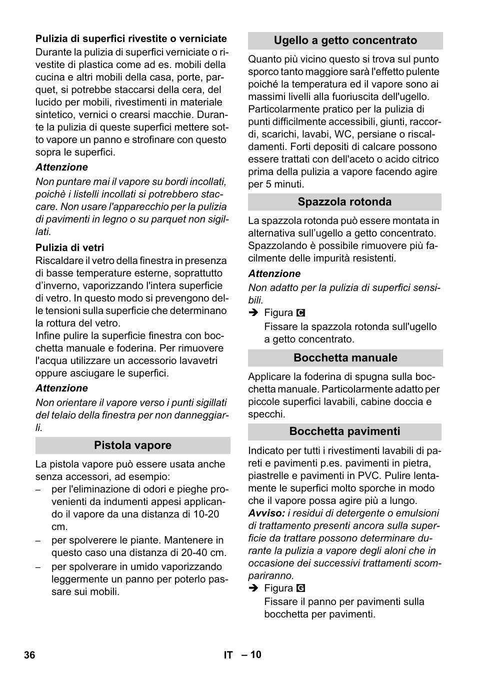 Karcher SC 1-010 User Manual | Page 36 / 230