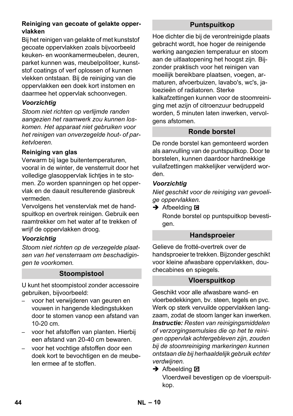 Karcher SC 1-010 User Manual | Page 44 / 230