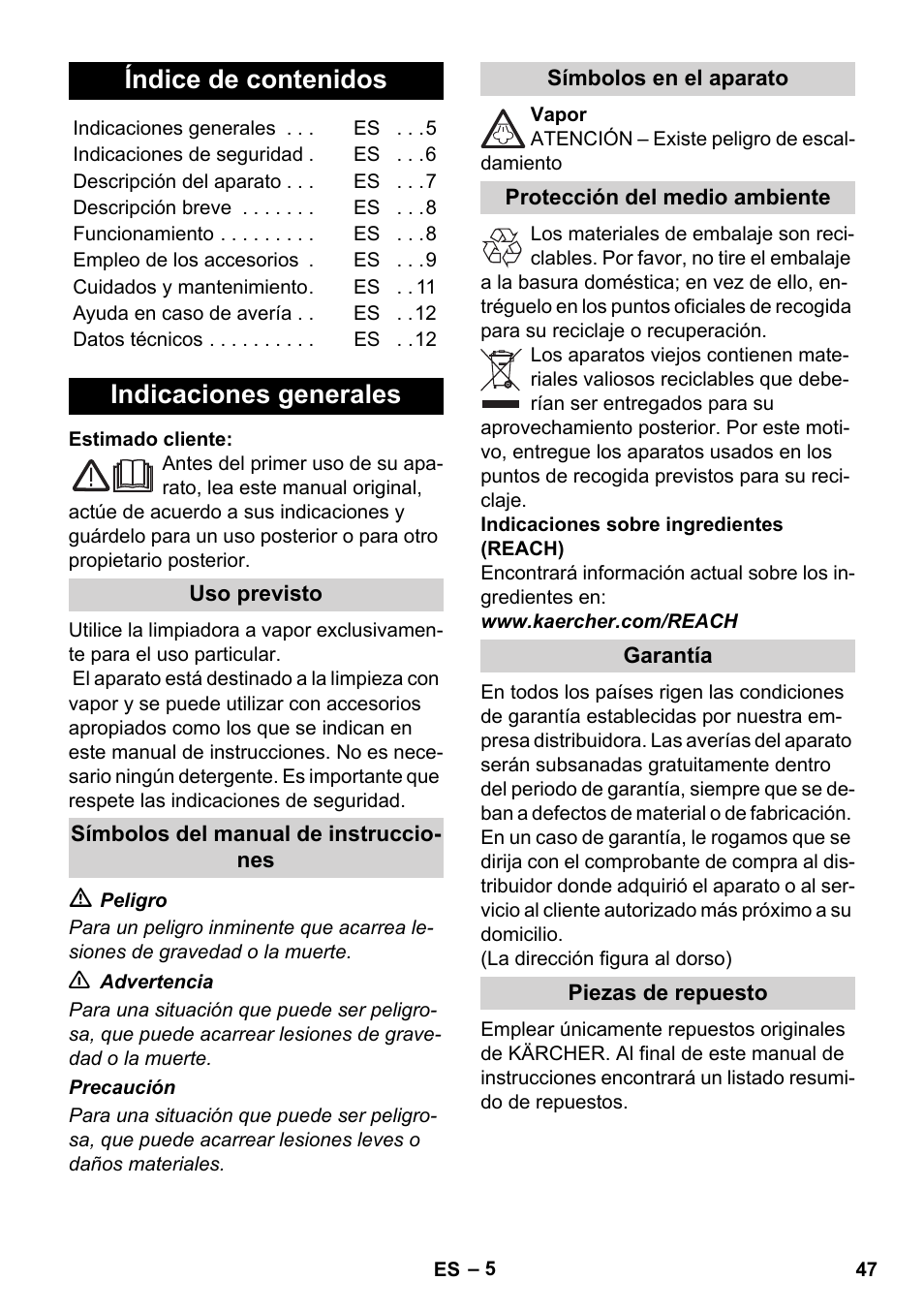 Karcher SC 1-010 User Manual | Page 47 / 230