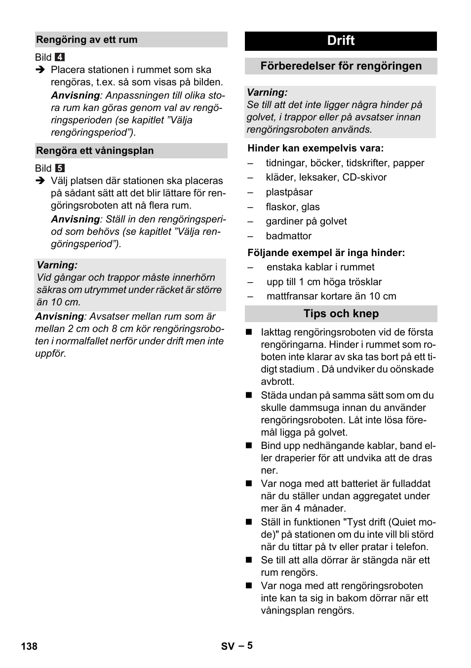 Drift | Karcher RC 4-000 User Manual | Page 138 / 392