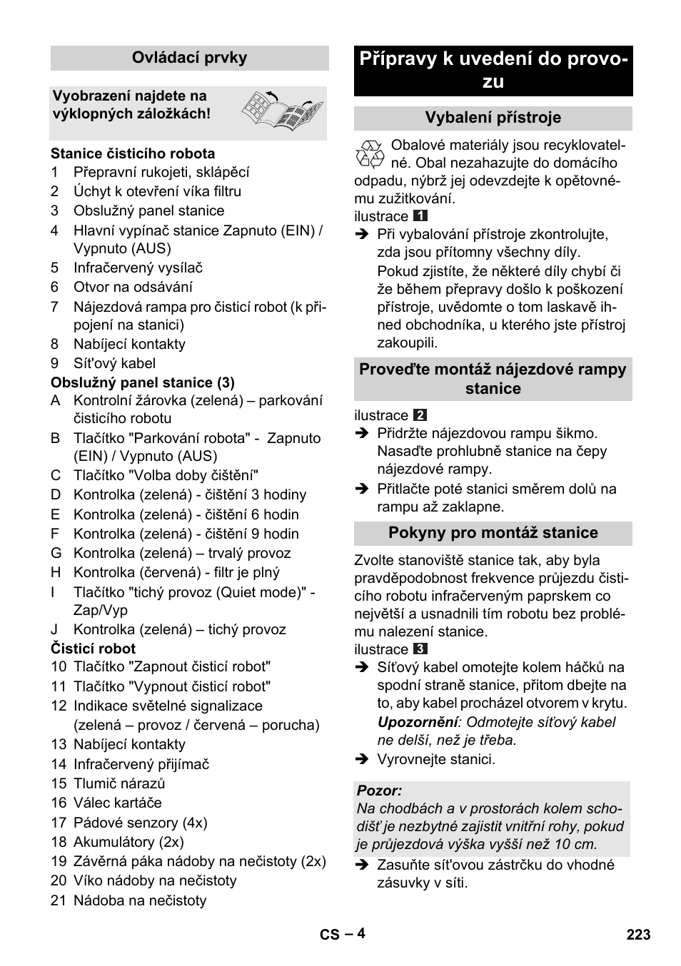 Přípravy k uvedení do provo- zu | Karcher RC 4-000 User Manual | Page 223 / 392