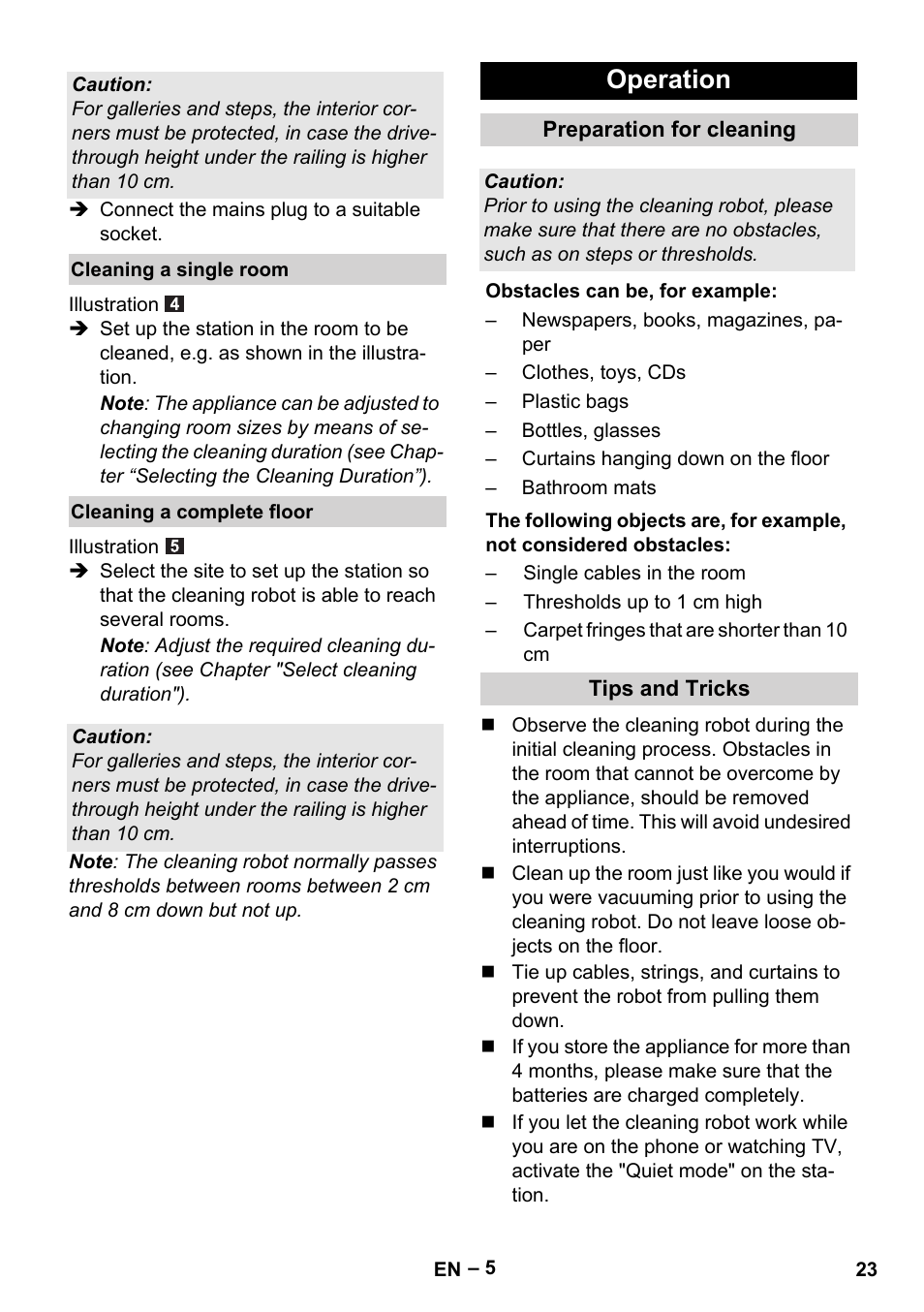 Operation | Karcher RC 4-000 User Manual | Page 23 / 392