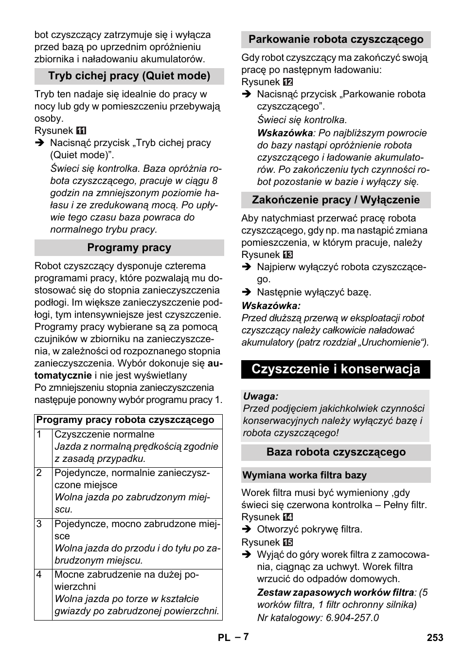 Czyszczenie i konserwacja | Karcher RC 4-000 User Manual | Page 253 / 392