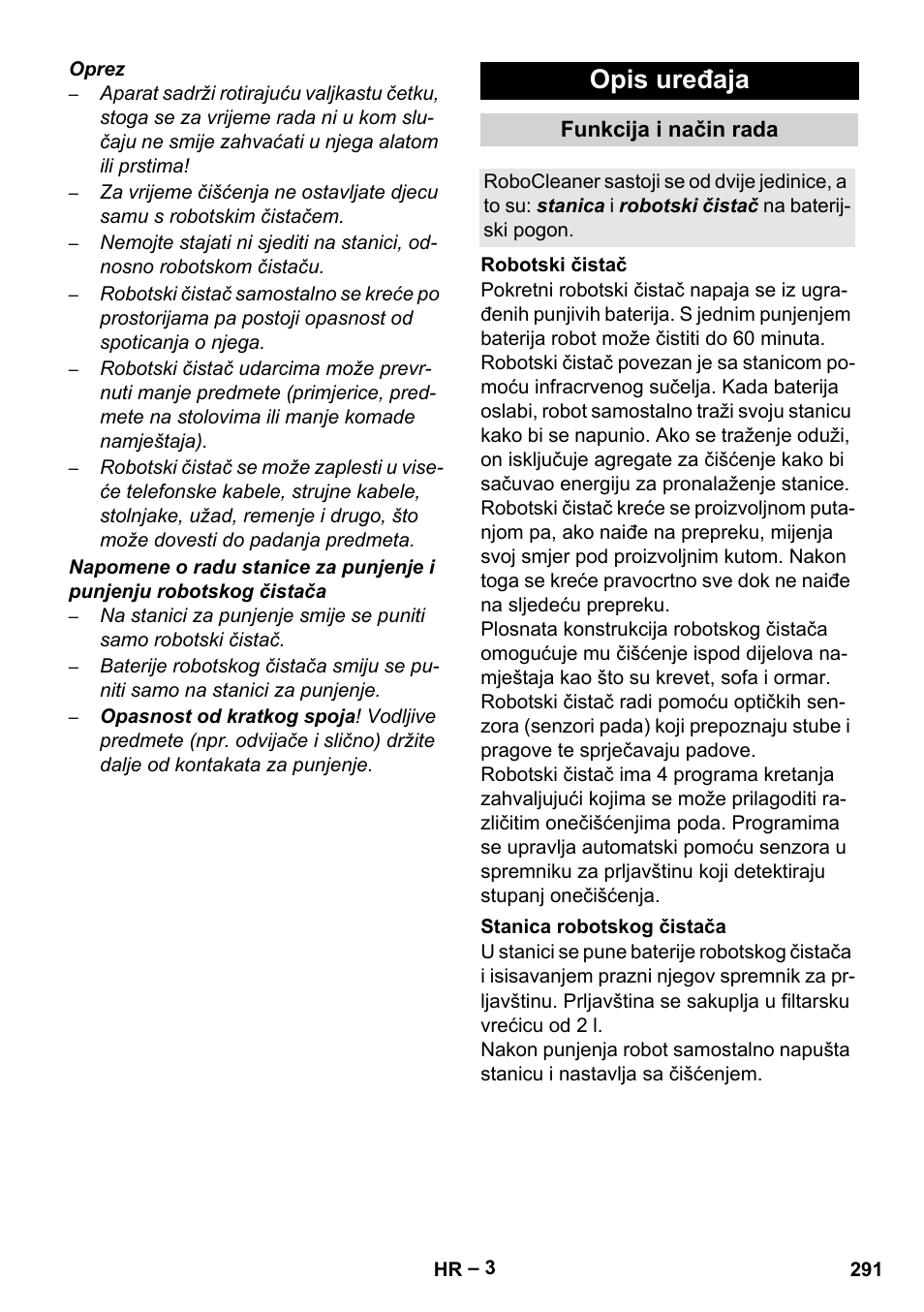 Opis uređaja | Karcher RC 4-000 User Manual | Page 291 / 392