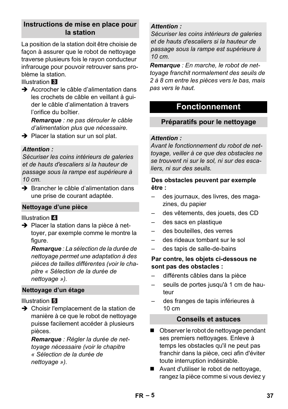 Fonctionnement | Karcher RC 4-000 User Manual | Page 37 / 392