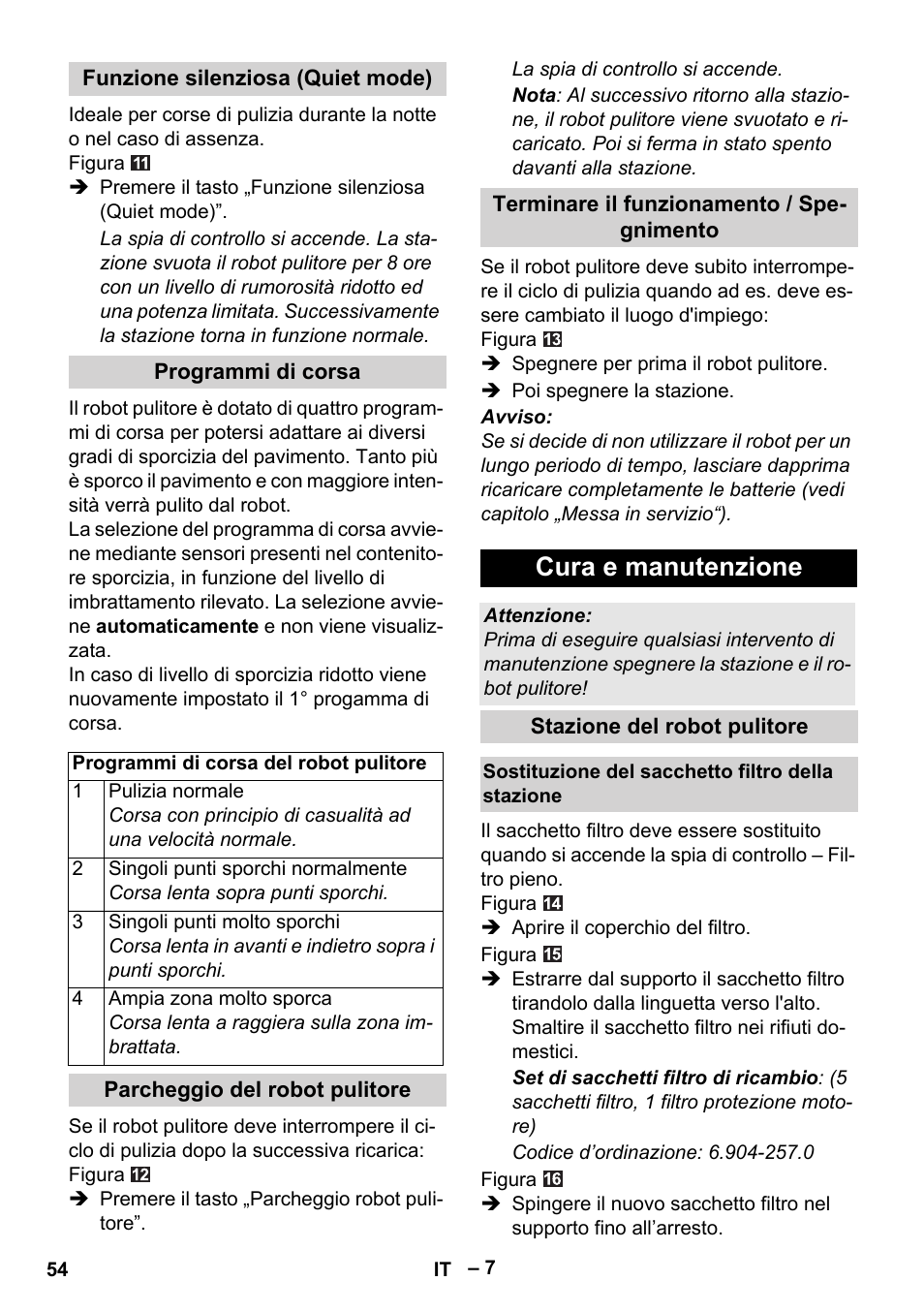 Cura e manutenzione | Karcher RC 4-000 User Manual | Page 54 / 392