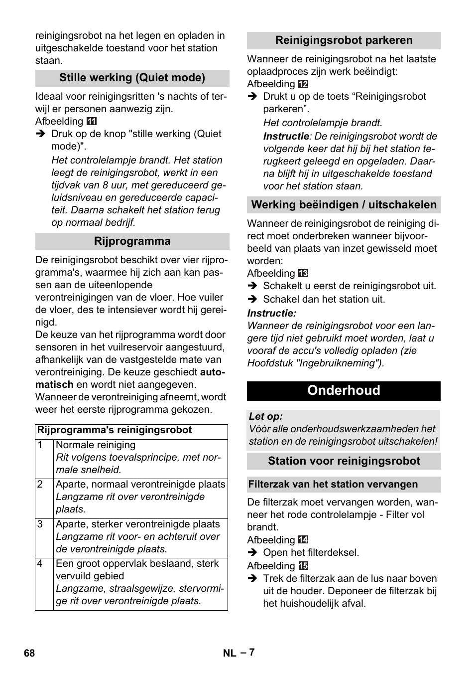 Onderhoud | Karcher RC 4-000 User Manual | Page 68 / 392