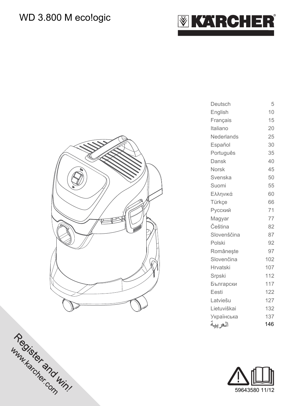 Karcher WD 3-800 M eco!ogic User Manual | 150 pages