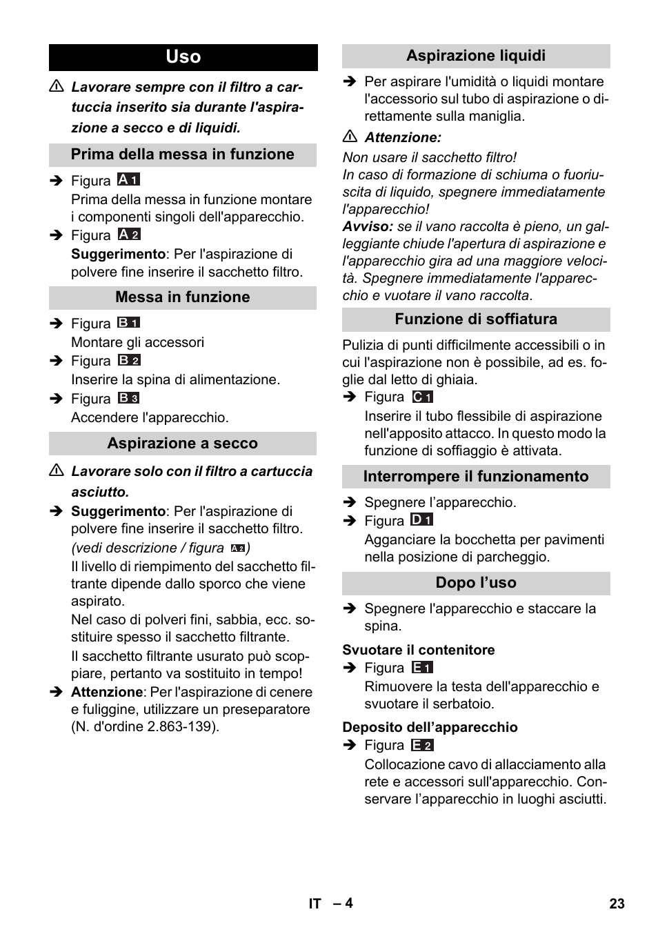 Karcher WD 3-800 M eco!ogic User Manual | Page 23 / 150