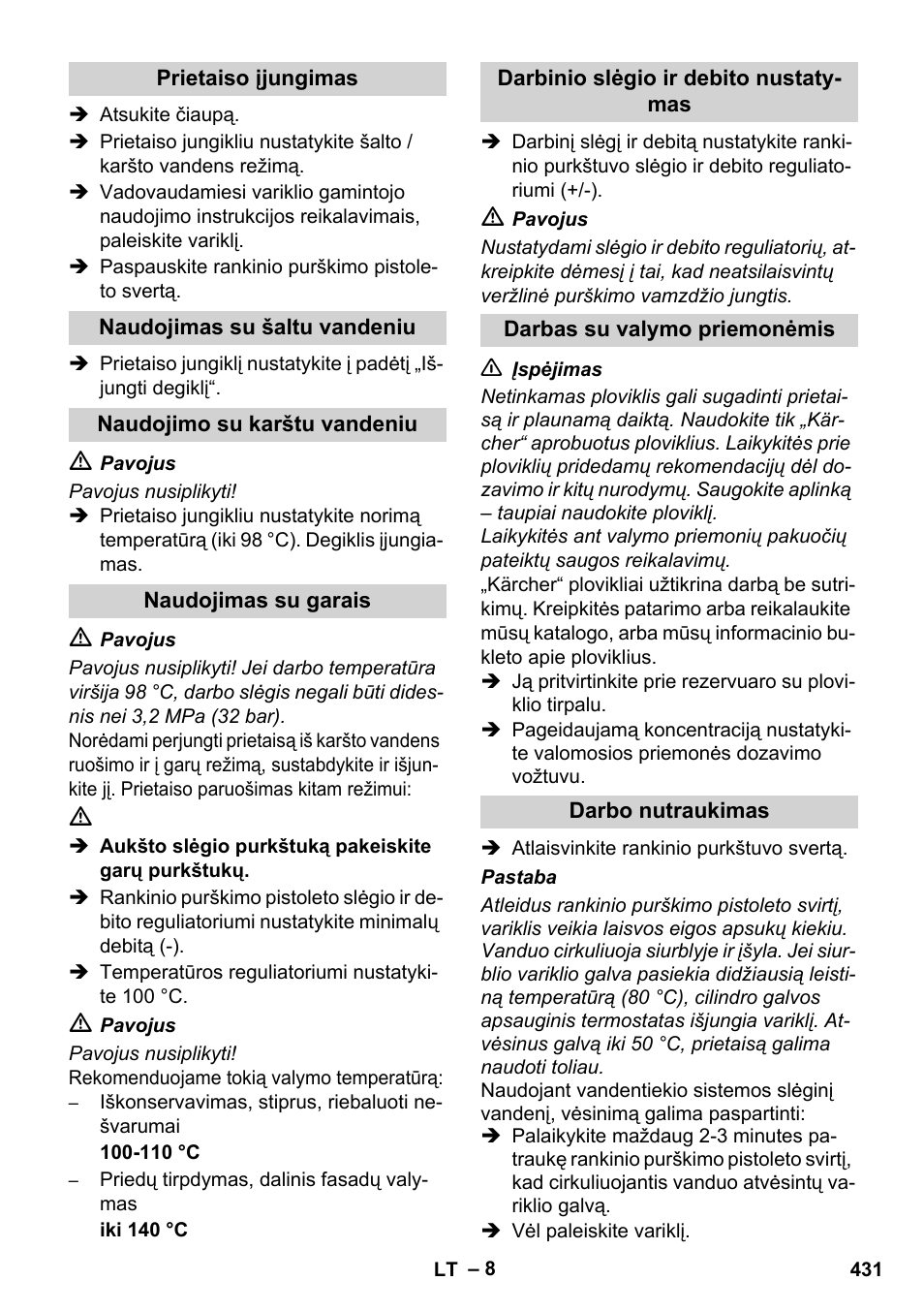 Karcher HDS 1000 De User Manual | Page 431 / 474