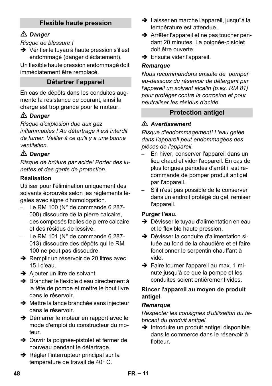 Karcher HDS 1000 De User Manual | Page 48 / 474