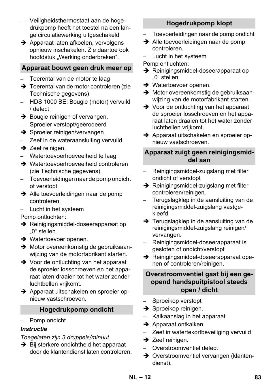 Karcher HDS 1000 De User Manual | Page 83 / 474