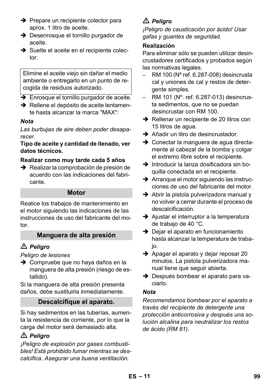 Karcher HDS 1000 De User Manual | Page 99 / 474