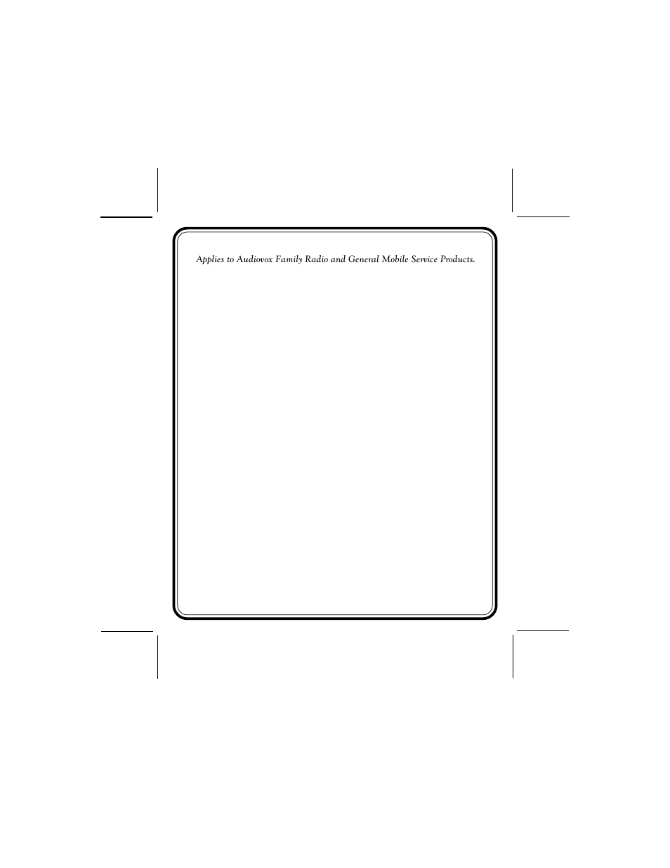 90 day limited warranty | Audiovox GMRS2572CH User Manual | Page 27 / 28