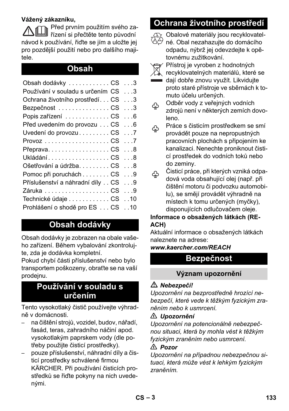 Karcher K 2 Basic User Manual | Page 133 / 244