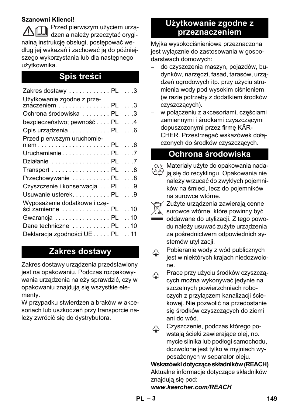 Karcher K 2 Basic User Manual | Page 149 / 244