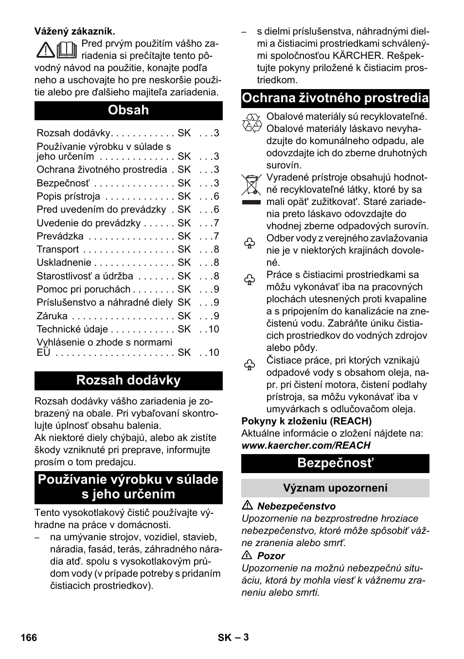 Karcher K 2 Basic User Manual | Page 166 / 244