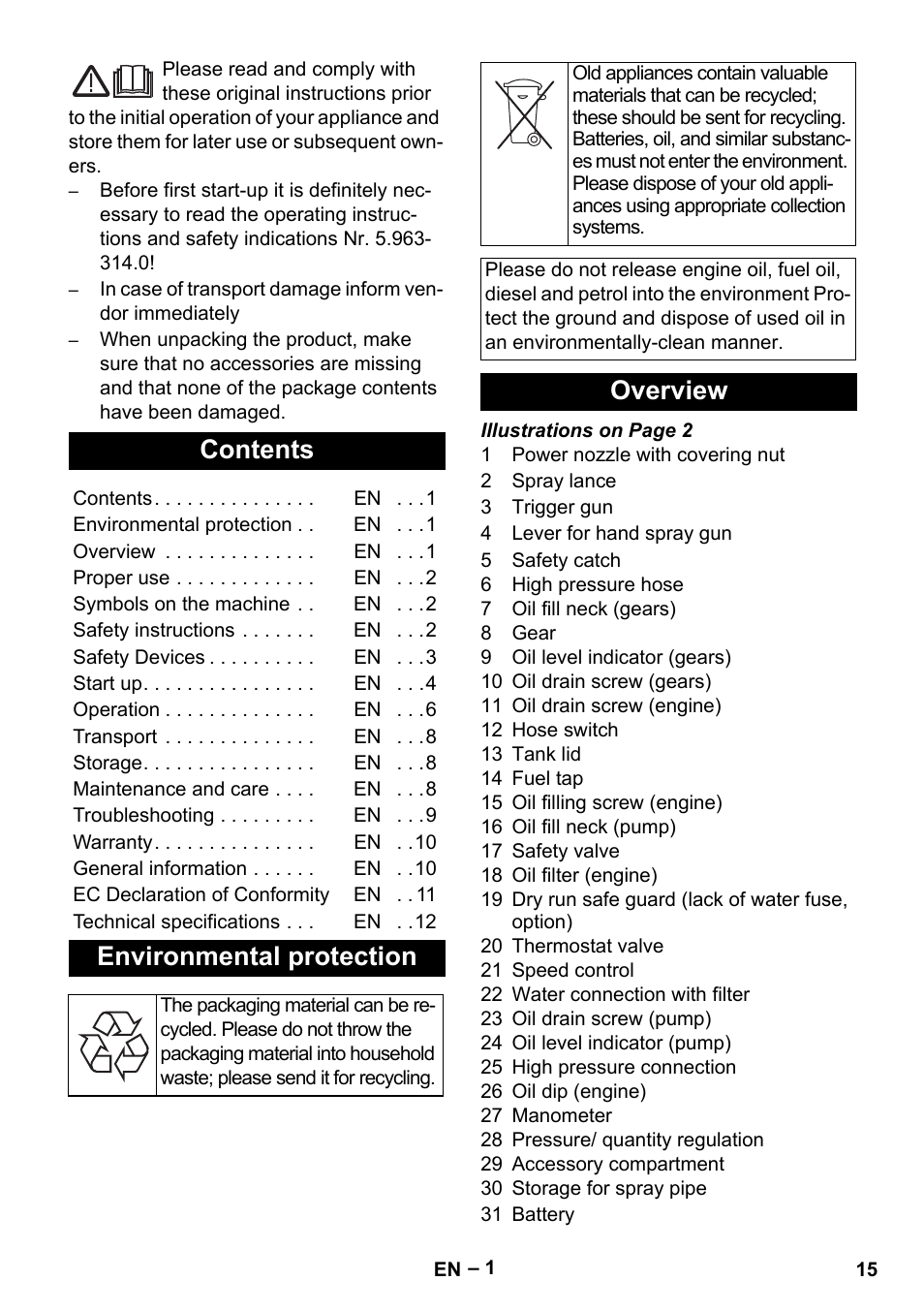 Karcher HD 9-50 Pe User Manual | Page 15 / 352