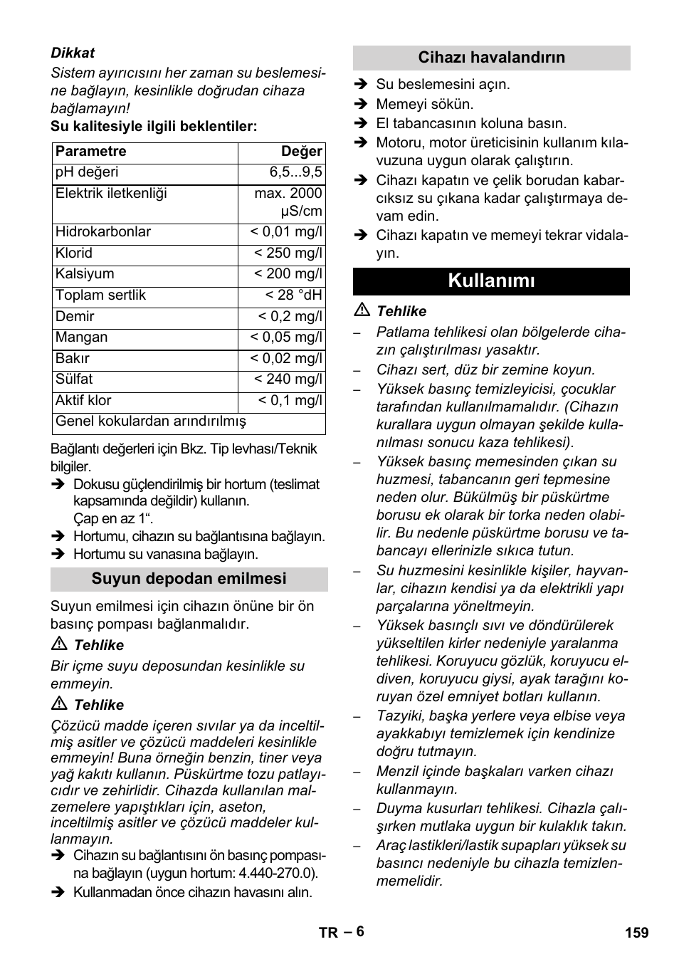 Kullanımı | Karcher HD 9-50 Pe User Manual | Page 159 / 352