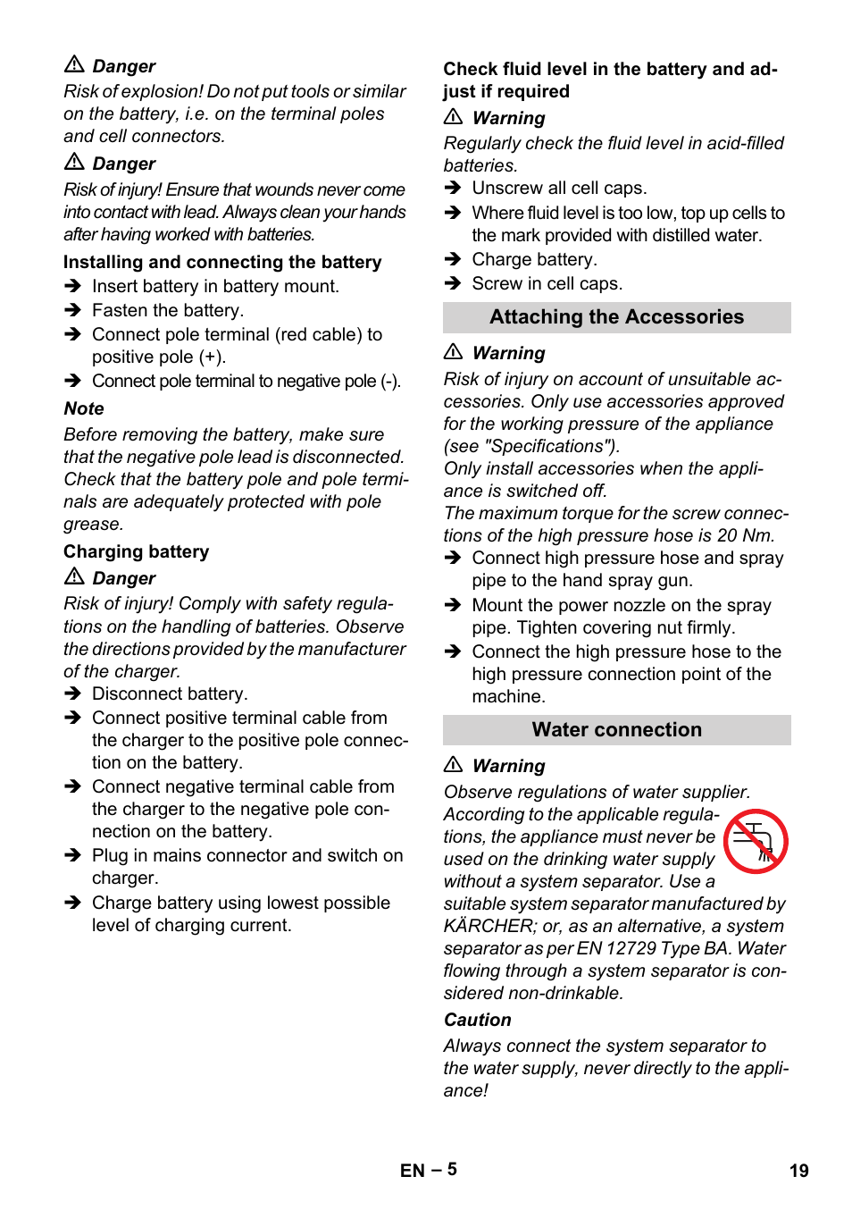 Karcher HD 9-50 Pe User Manual | Page 19 / 352