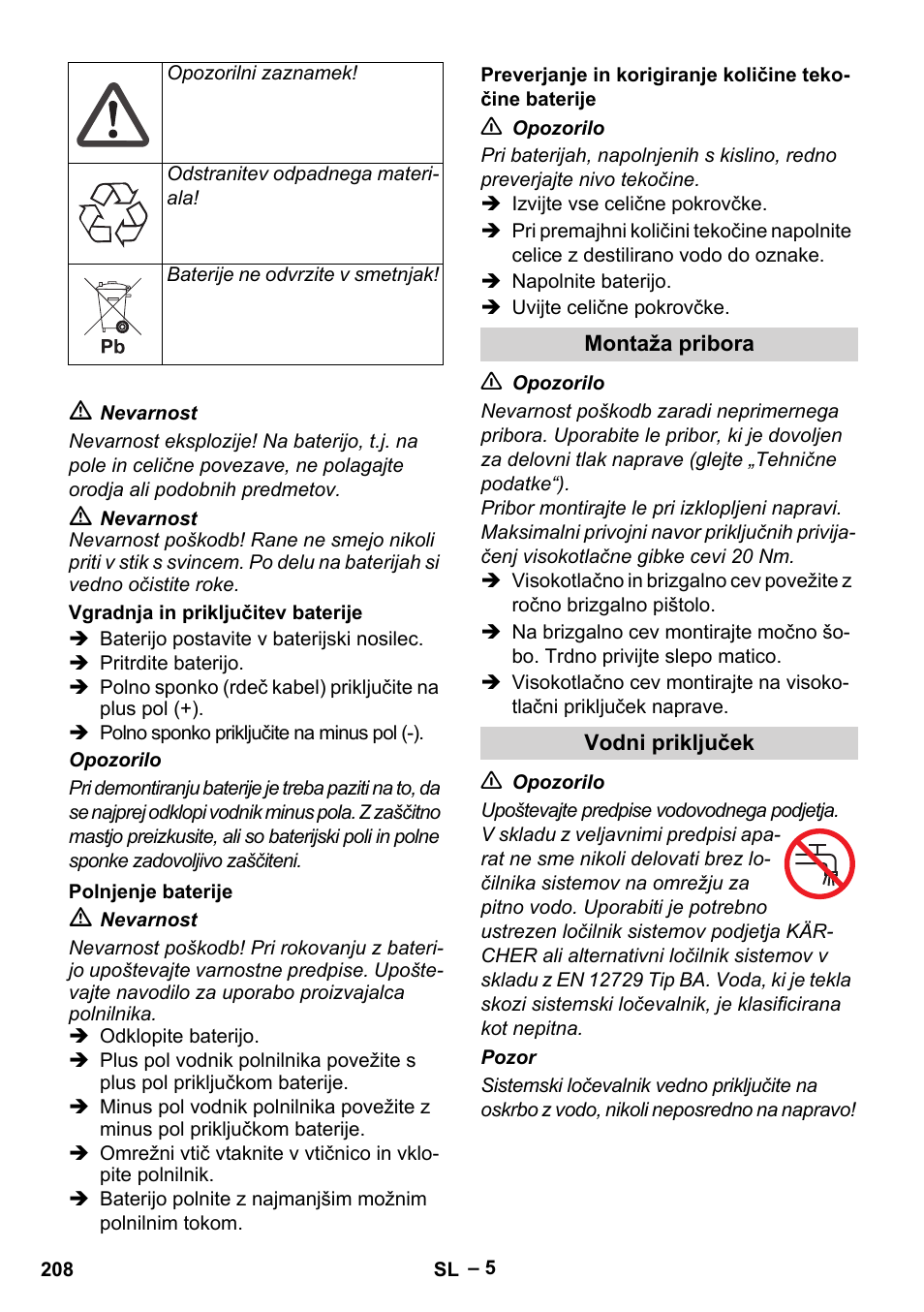 Karcher HD 9-50 Pe User Manual | Page 208 / 352