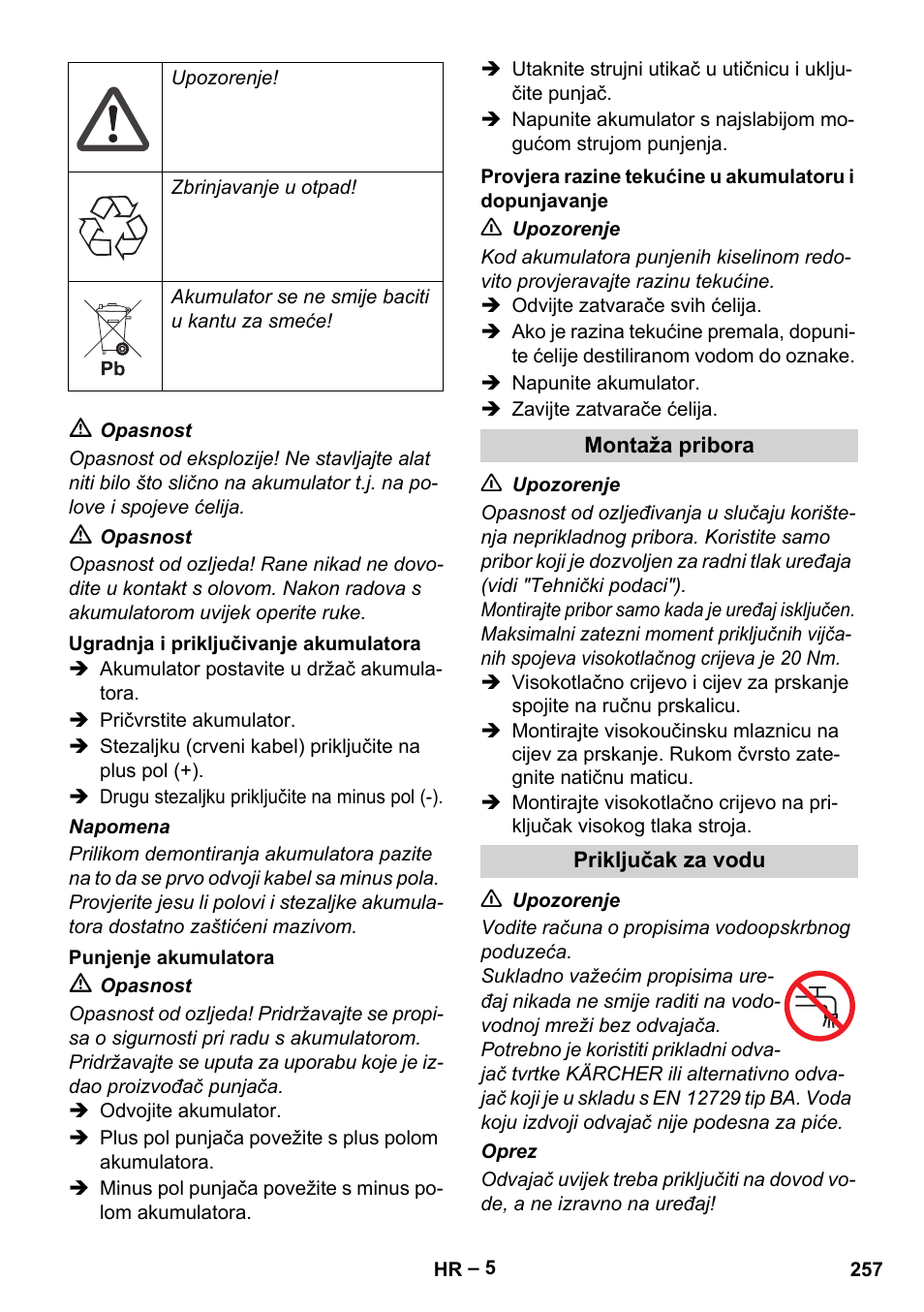 Karcher HD 9-50 Pe User Manual | Page 257 / 352