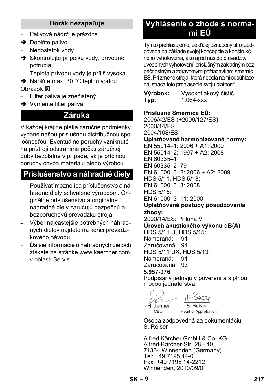 Karcher HDS 5-11 U User Manual | Page 217 / 296