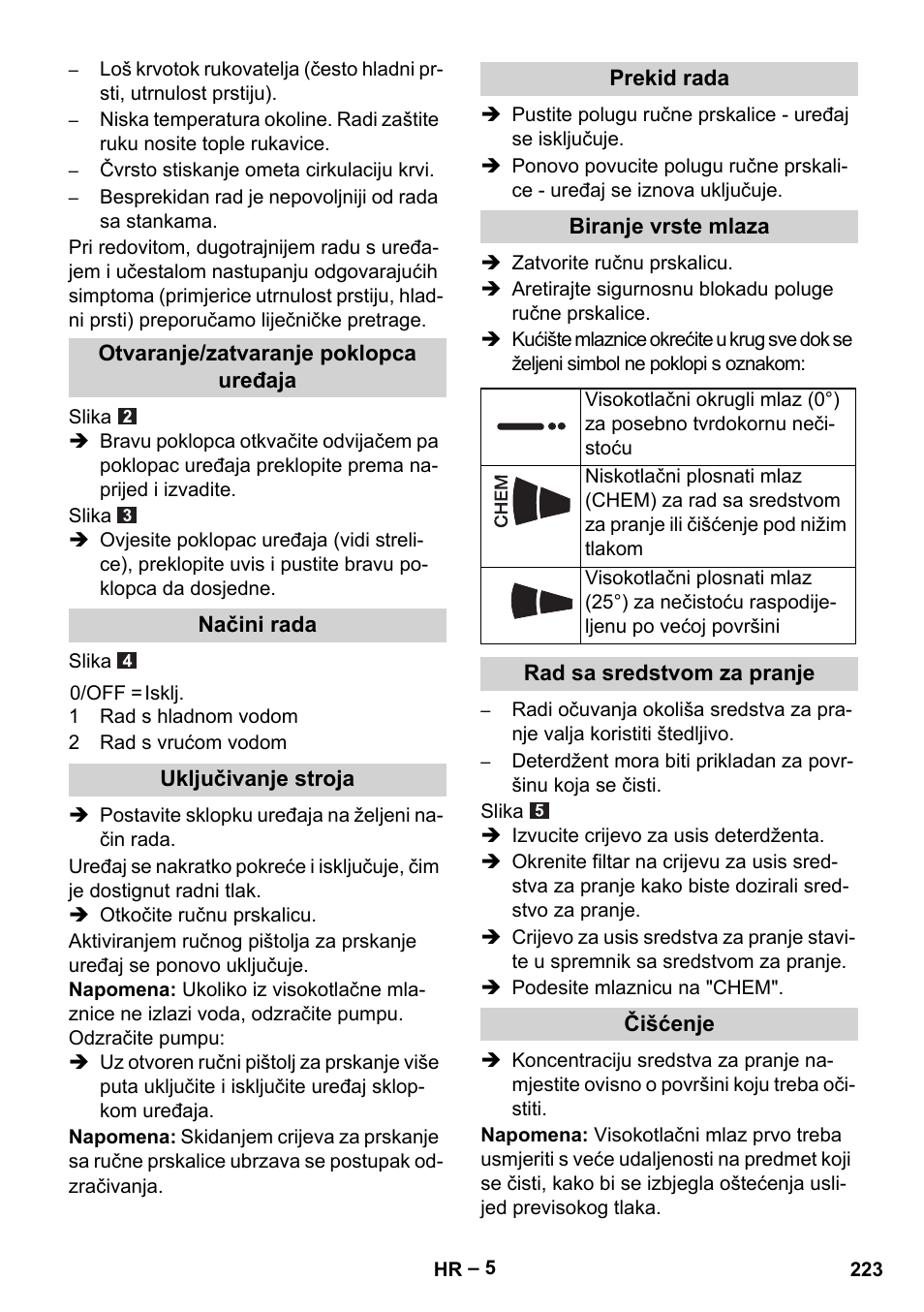 Karcher HDS 5-11 U User Manual | Page 223 / 296