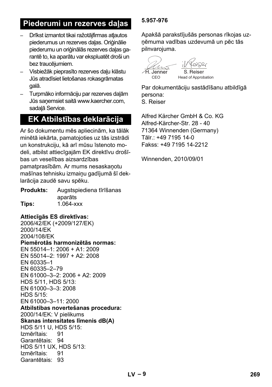 Karcher HDS 5-11 U User Manual | Page 269 / 296
