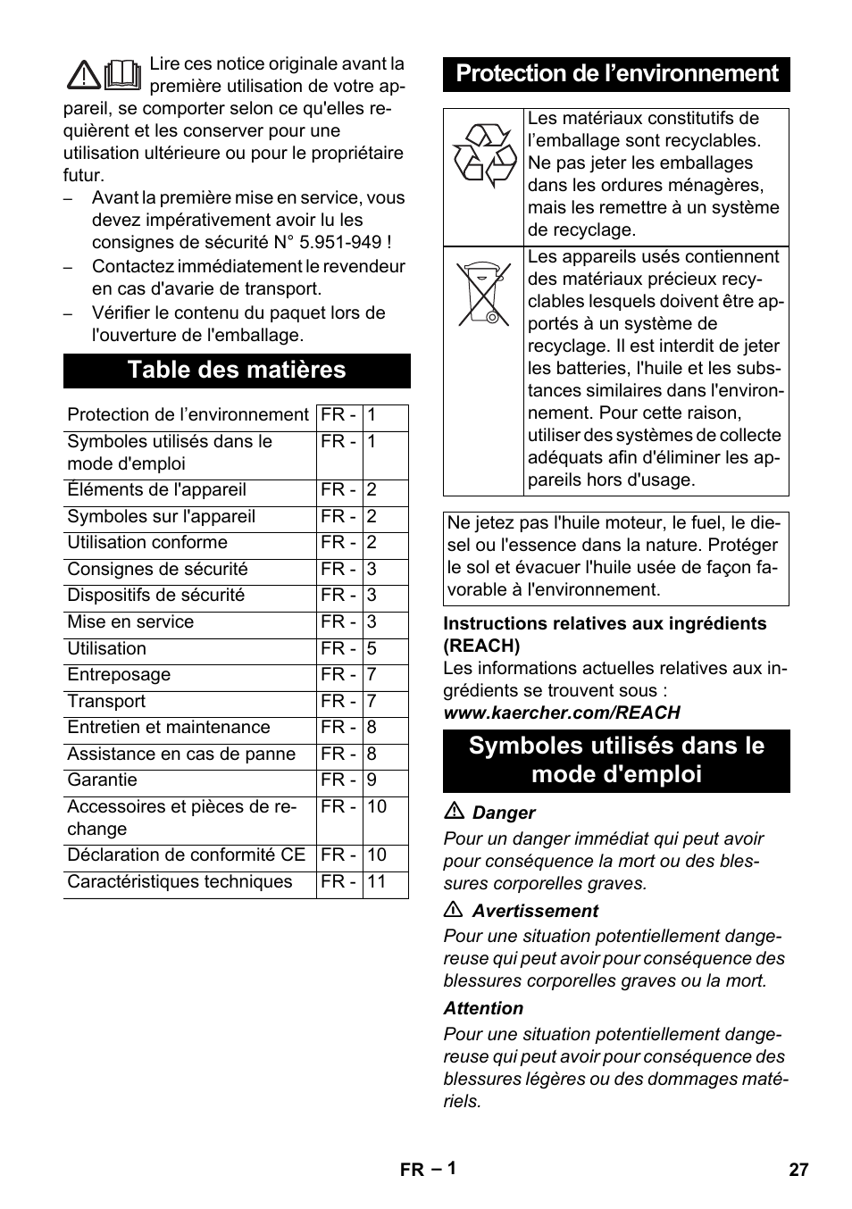 Karcher HDS 5-11 U User Manual | Page 27 / 296