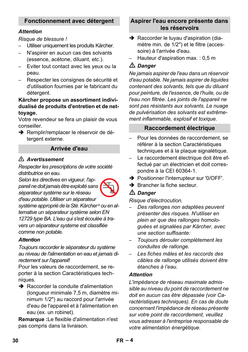 Karcher HDS 5-11 U User Manual | Page 30 / 296