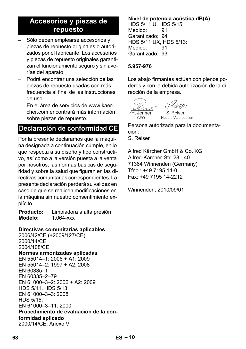 Karcher HDS 5-11 U User Manual | Page 68 / 296