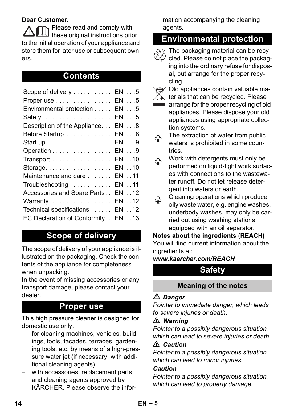 Karcher K 4 Compact User Manual | Page 14 / 274