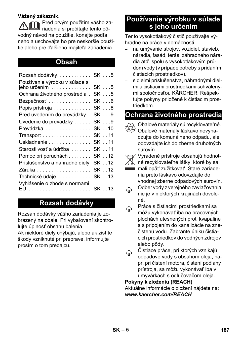 Karcher K 4 Compact User Manual | Page 187 / 274