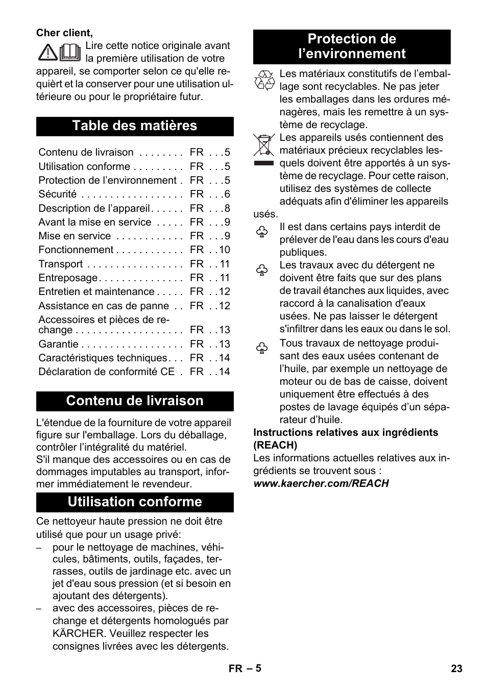 Karcher K 4 Compact User Manual | Page 23 / 274