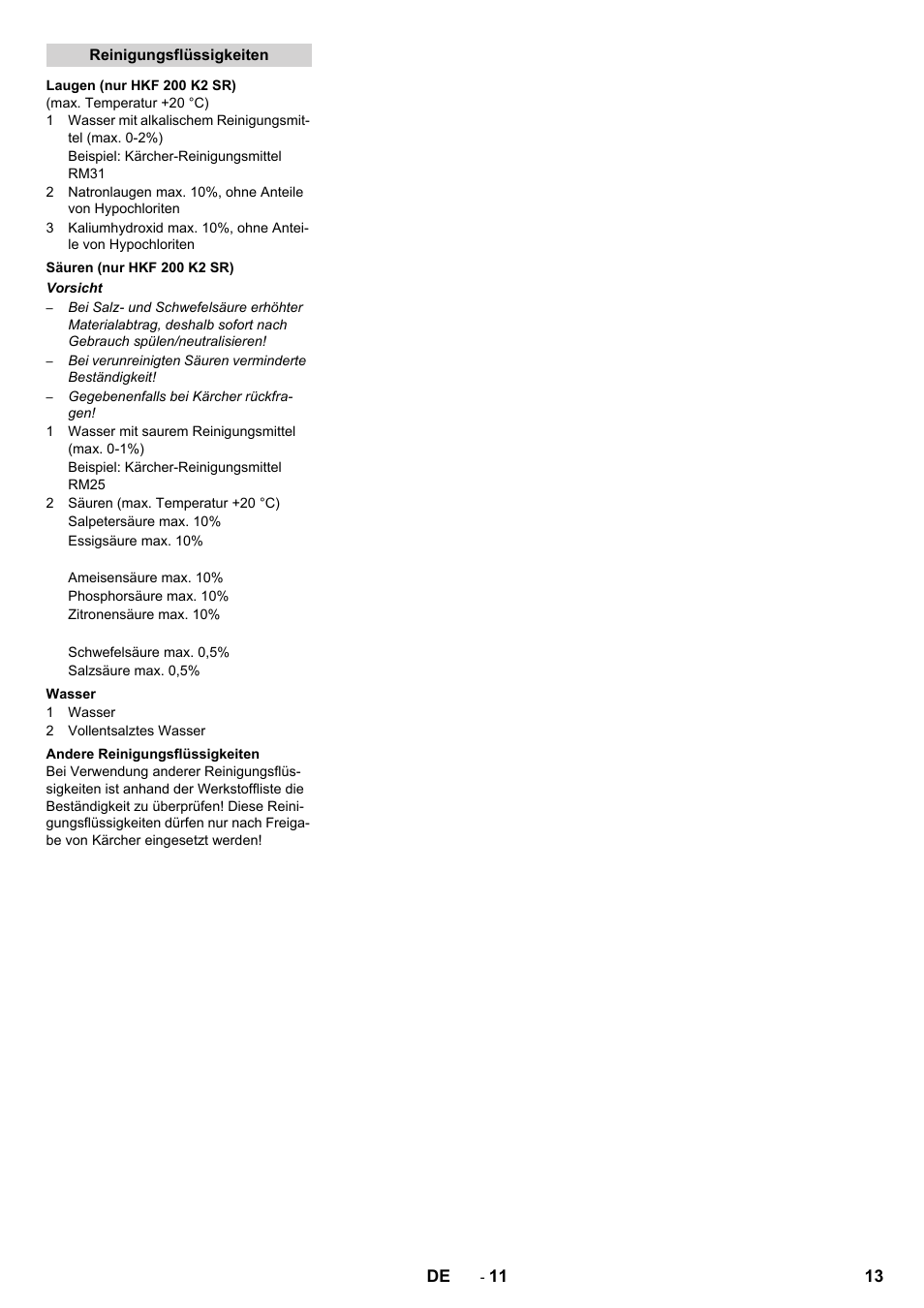 Karcher HKF 200 K2 User Manual | Page 13 / 60