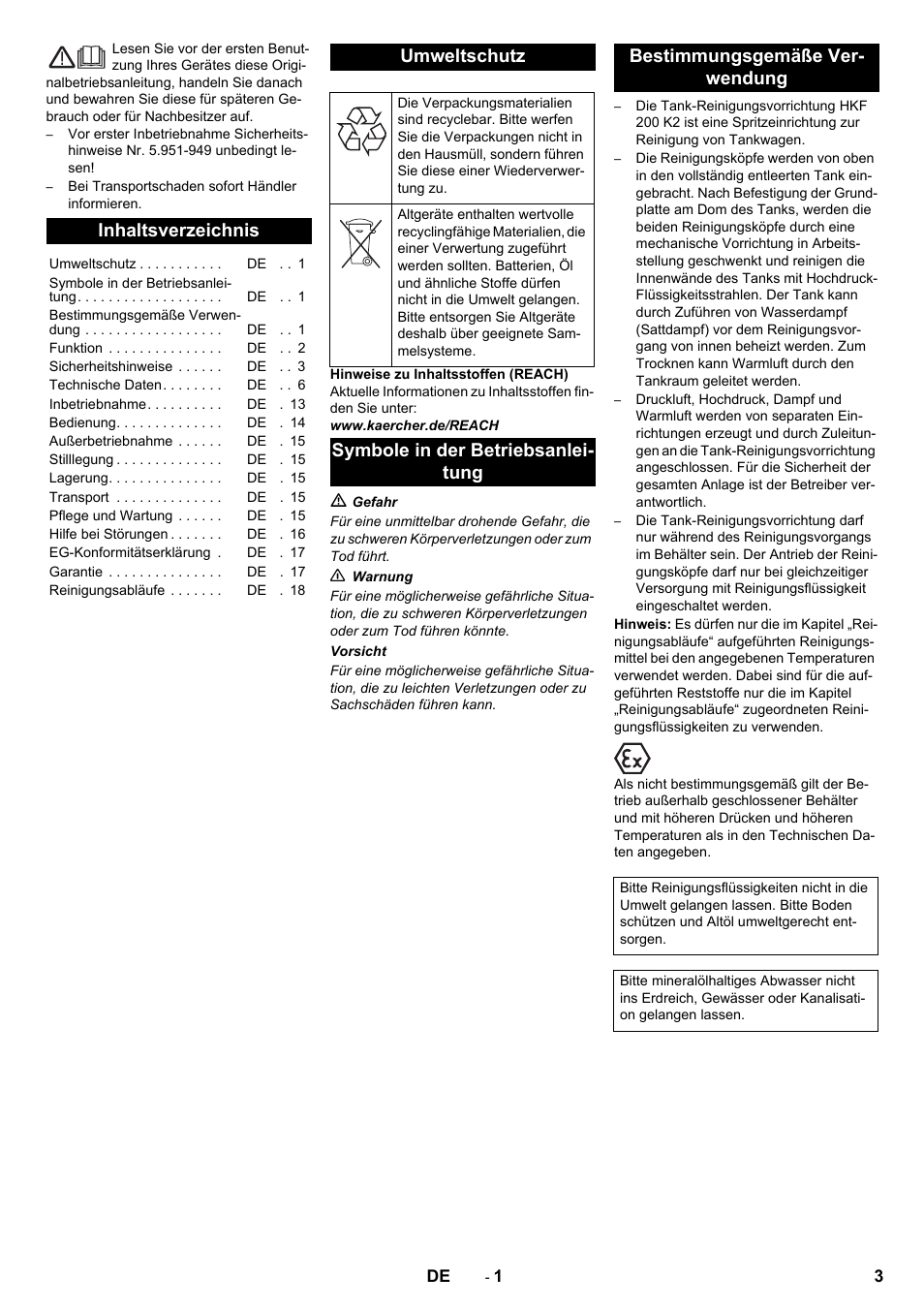 Karcher HKF 200 K2 User Manual | Page 3 / 60