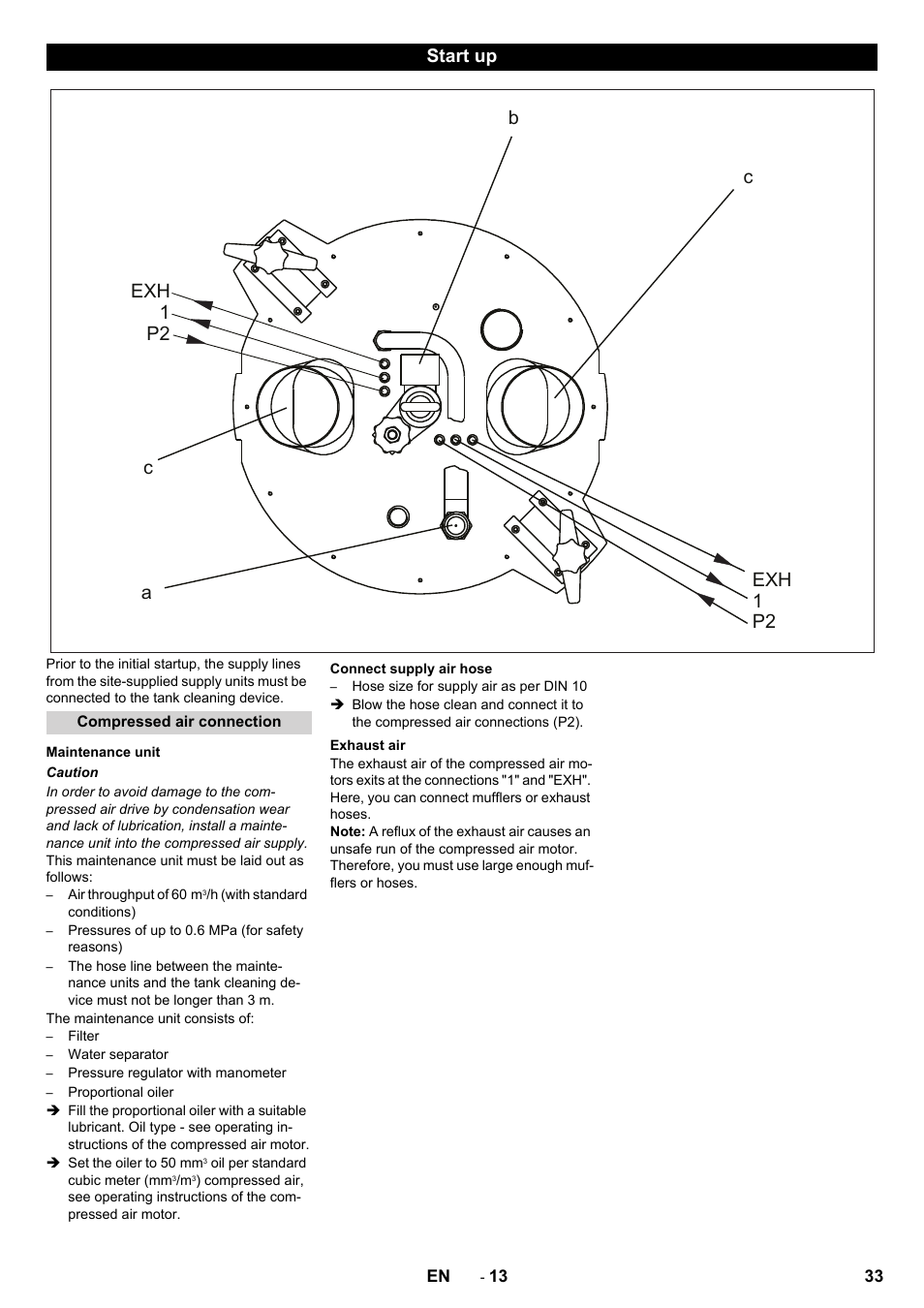 Start up exh 1 p2 exh 1 p2 a b c c | Karcher HKF 200 K2 User Manual | Page 33 / 60