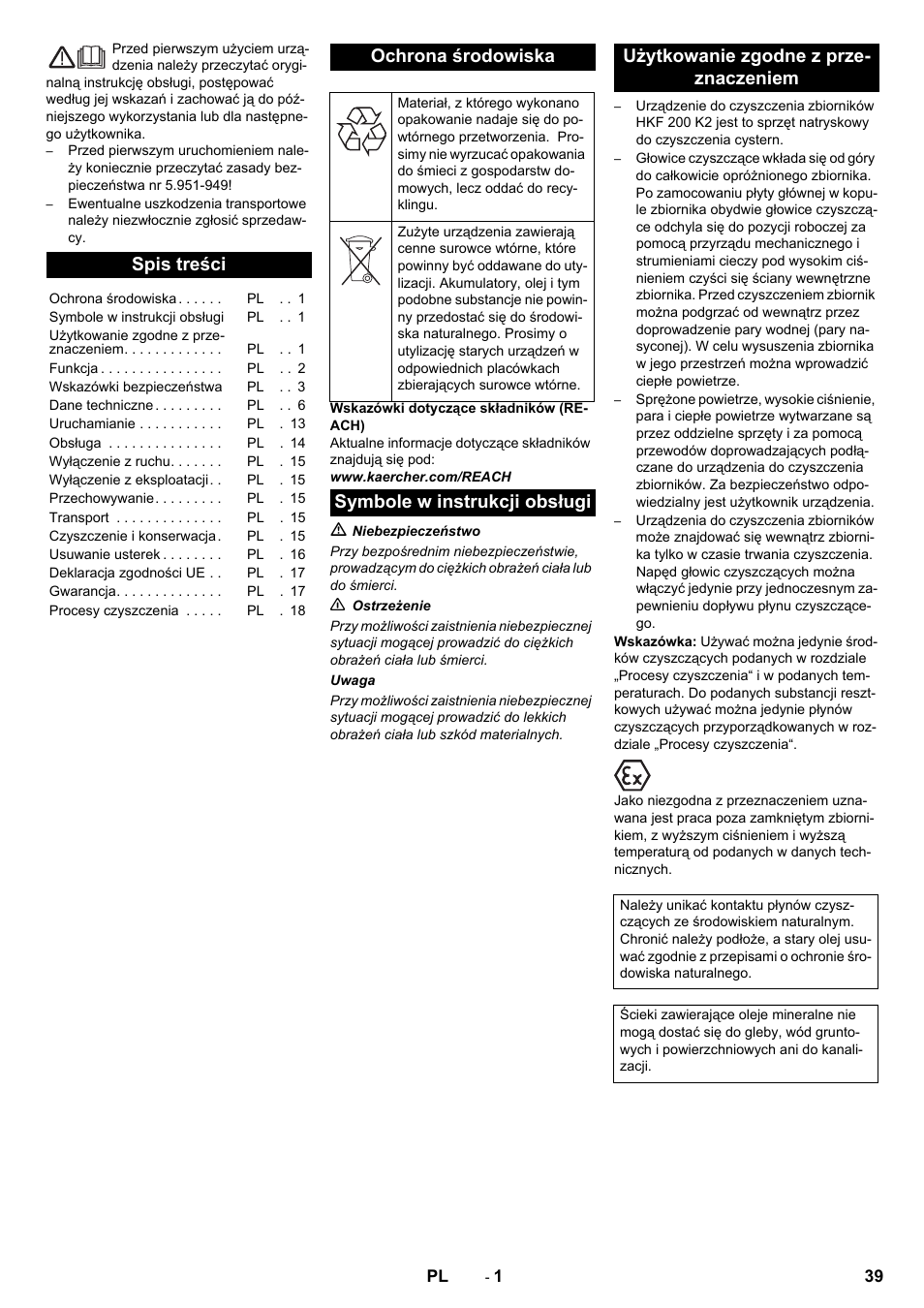 Karcher HKF 200 K2 User Manual | Page 39 / 60