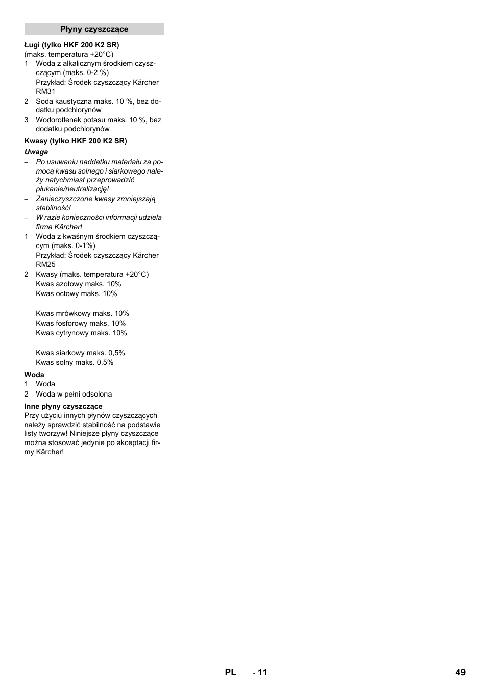 Karcher HKF 200 K2 User Manual | Page 49 / 60