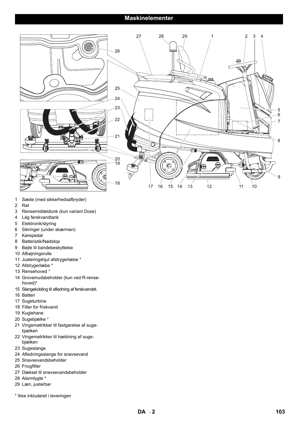 Maskinelementer | Karcher B 140 R Bp Pack 400 Ah роликовая-дисковая User Manual | Page 103 / 406