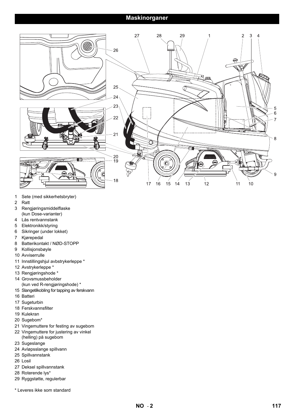 Maskinorganer | Karcher B 140 R Bp Pack 400 Ah роликовая-дисковая User Manual | Page 117 / 406