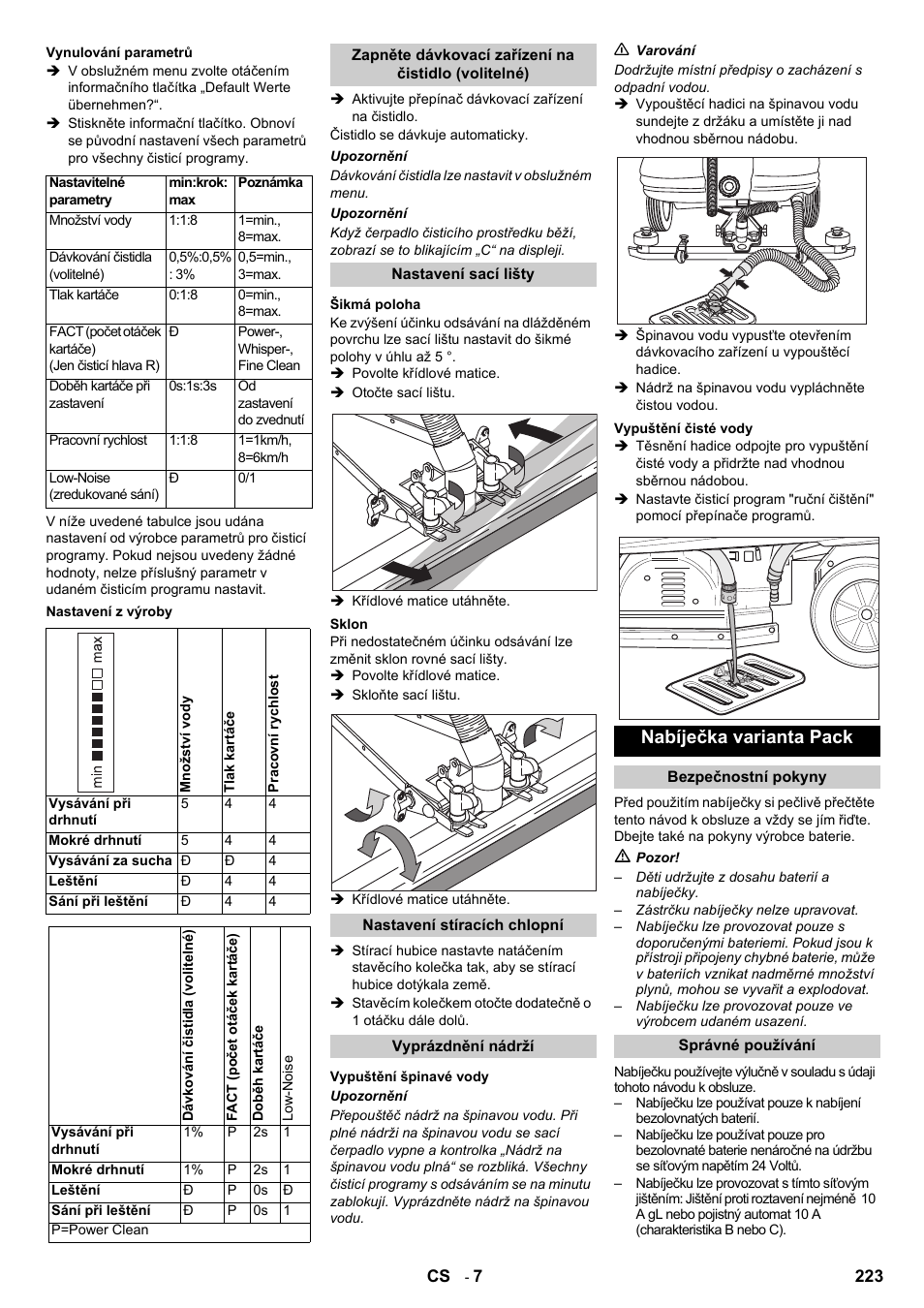 Nabíječka varianta pack | Karcher B 140 R Bp Pack 400 Ah роликовая-дисковая User Manual | Page 223 / 406