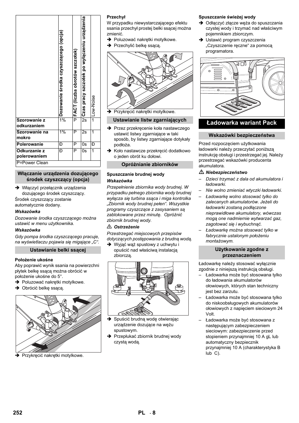 Ładowarka wariant pack | Karcher B 140 R Bp Pack 400 Ah роликовая-дисковая User Manual | Page 252 / 406