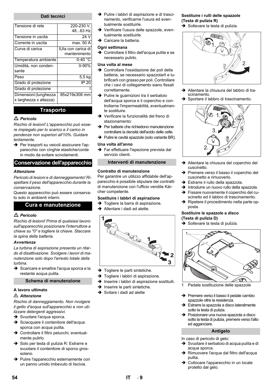 Karcher B 140 R Bp Pack 400 Ah роликовая-дисковая User Manual | Page 54 / 406