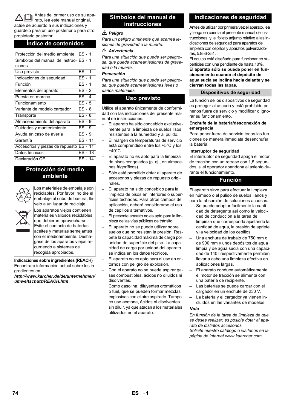 Karcher B 140 R Bp Pack 400 Ah роликовая-дисковая User Manual | Page 74 / 406