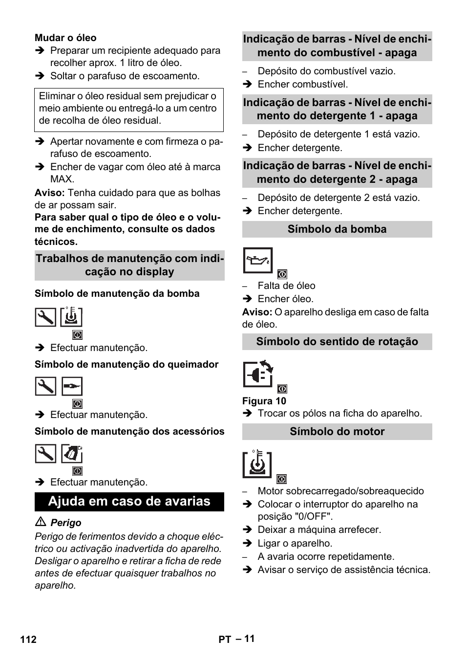 Ajuda em caso de avarias | Karcher HDS 13-20-4 S EU User Manual | Page 112 / 436