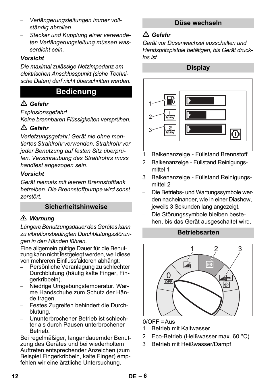 Bedienung | Karcher HDS 13-20-4 S EU User Manual | Page 12 / 436