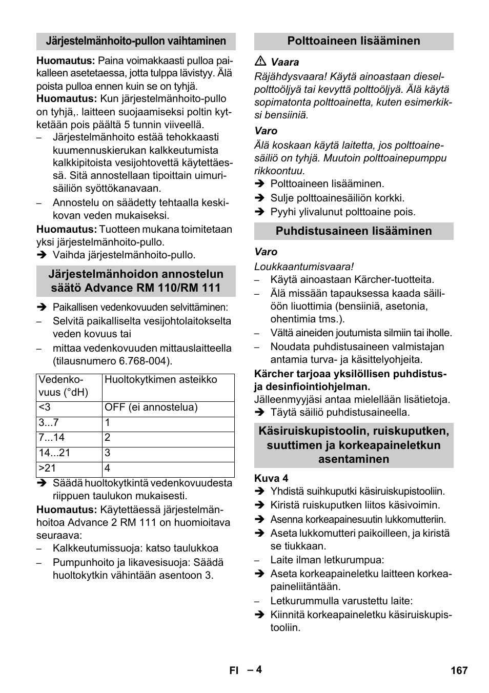 Karcher HDS 13-20-4 S EU User Manual | Page 167 / 436